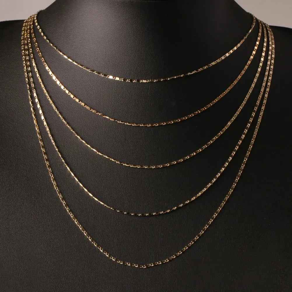 18 K GOLD COLOR NECKLACES