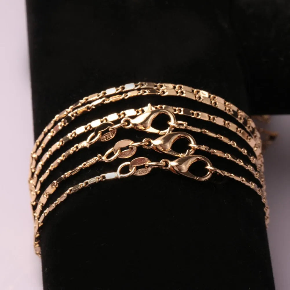 18 K GOLD COLOR NECKLACES