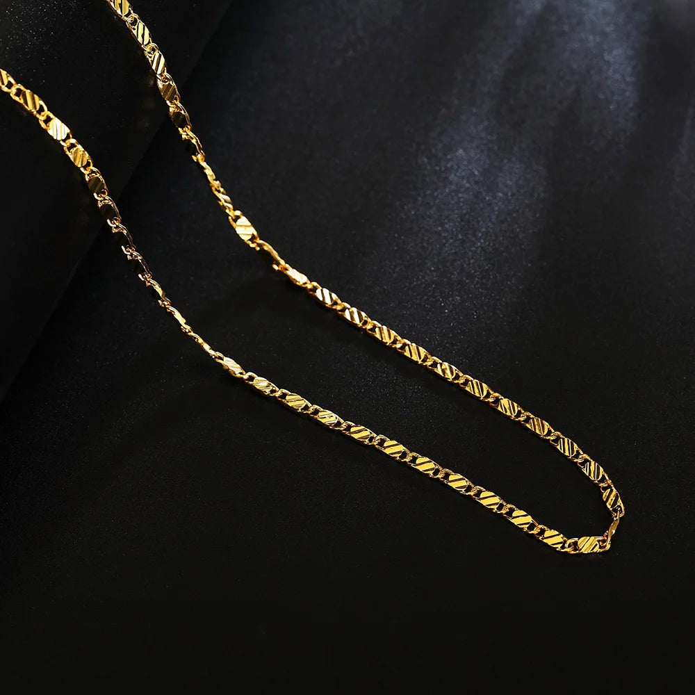 18 K GOLD COLOR NECKLACES