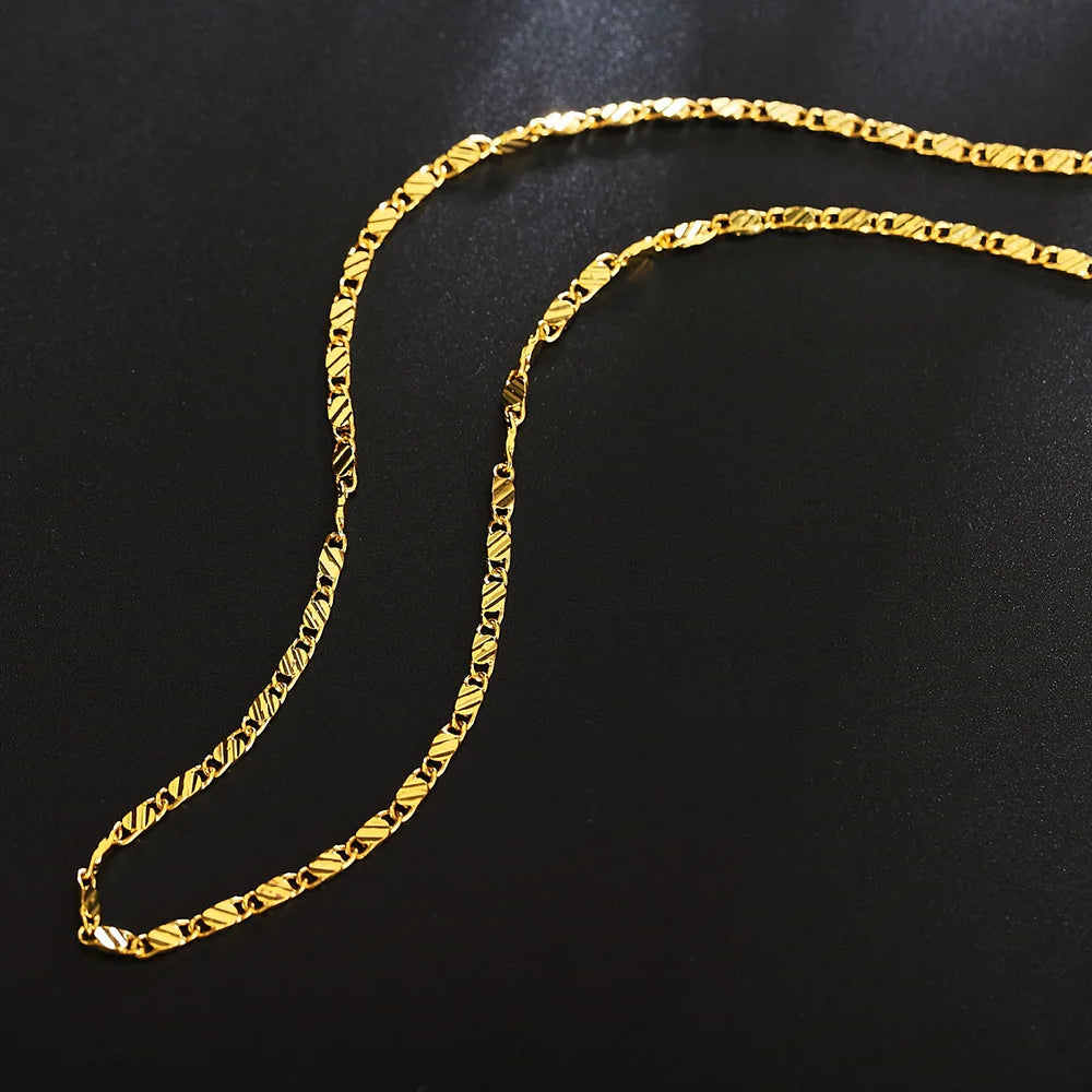 18 K GOLD COLOR NECKLACES