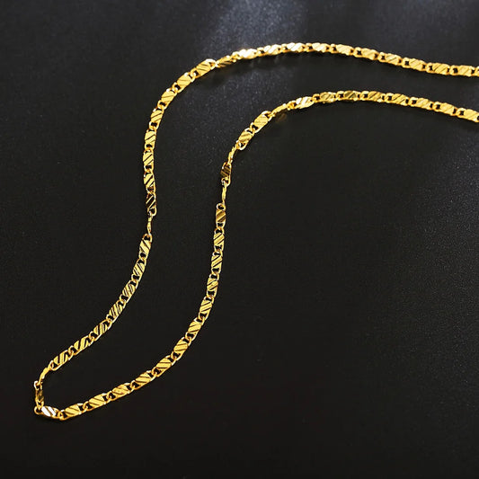 18 K GOLD COLOR NECKLACES